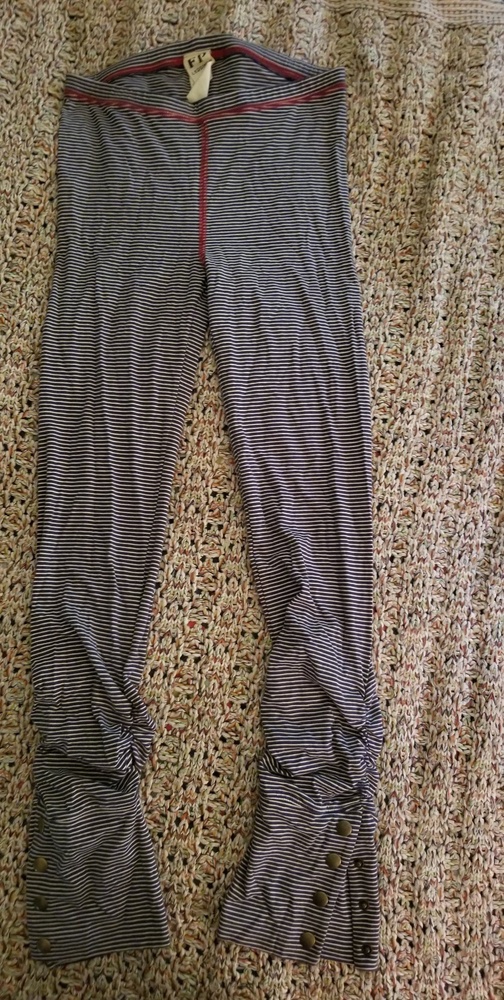 Free People Striped Leggings Blue/White Small